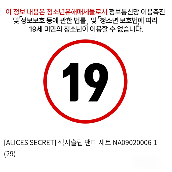 [ALICES SECRET] 섹시슬립 팬티 세트 NA09020006-1 (29)