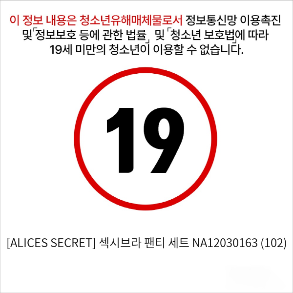 [ALICES SECRET] 섹시브라 팬티 세트 NA12030163 (102)